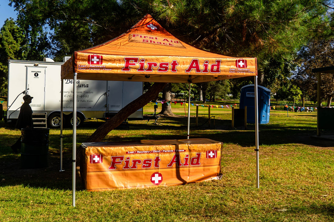 Shoe, Water & First-Aid Stalls